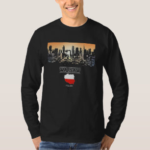 Camiseta cidade de Souvenir, Polônia de Skyline,
