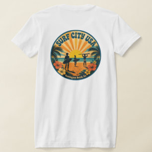 Camiseta CIDADE DE SURFE DOS EUA (Retro dos anos 70)