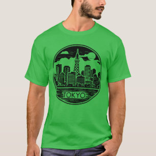 Camiseta Cidade de Tóquio Japão vintage