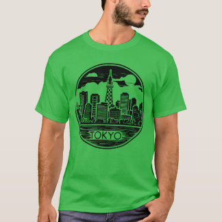 Camiseta Cidade de Tóquio Japão vintage