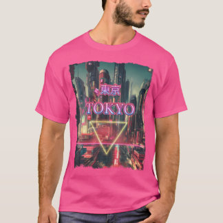 Camiseta Cidade de Tóquio Vaporwave Cyberpunks Japonês Futu