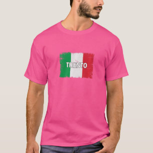 Camiseta Cidade de Trento Itália com pavilhão italiano