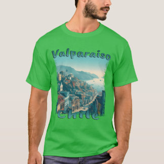 Camiseta Cidade de Valparaíso Chile cidade portuária colina