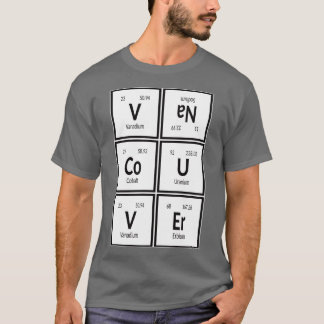 Camiseta Cidade de Vancouver Mesa periódica 1