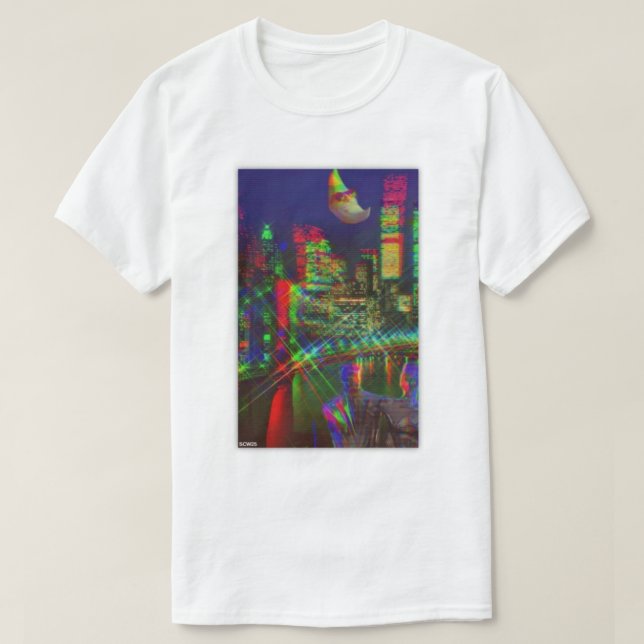 Camiseta Cidade de Vaporwave (Frente do Design)