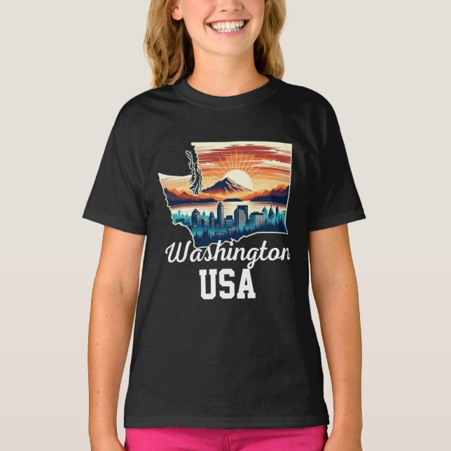 Camiseta cidade de Washington (Frente)