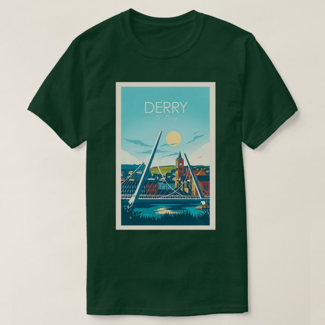 Camiseta Cidade Derry da Ponte viagem Peace (Frente do Design)