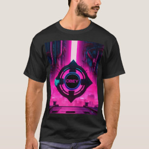 Camiseta Cidade Distópica de Ficção Científica Cyberpunk Ne