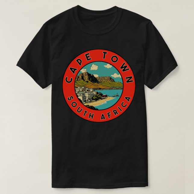 Camiseta Cidade do Cabo África do Sul (Frente do Design)