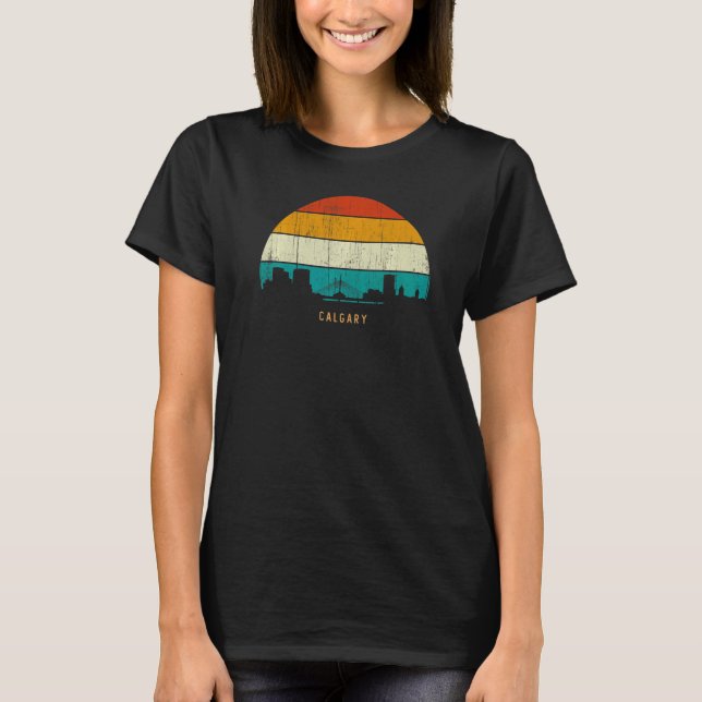 Camiseta Cidade do Estilo Retro Vintage no Canadá (Frente)