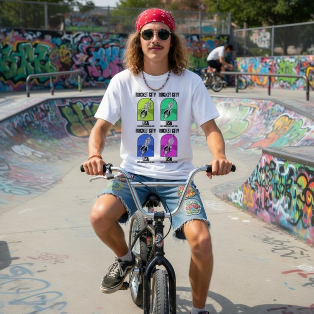 Camiseta Cidade do Foguete 4 Praças (Criador carregado)