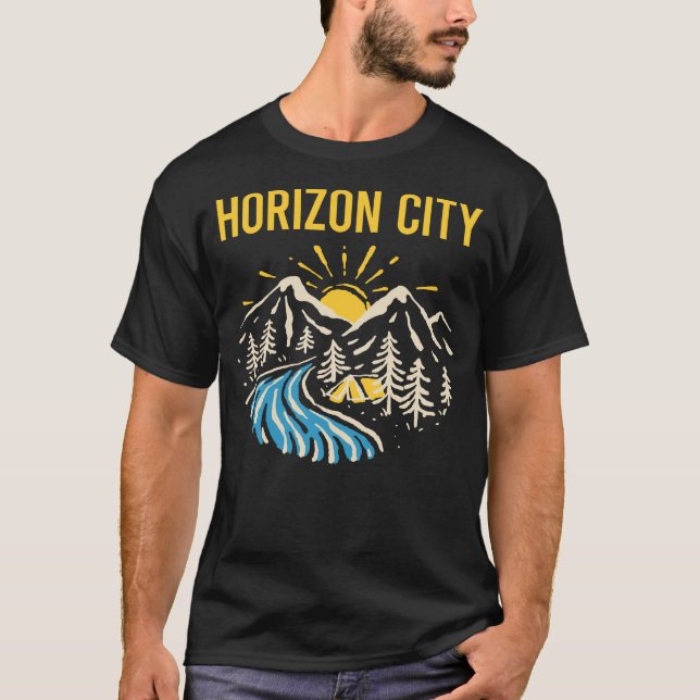 Camiseta Cidade do Horizonte da Natureza (Frente)