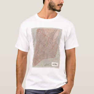 Camiseta Cidade do mapa do atlas de NY