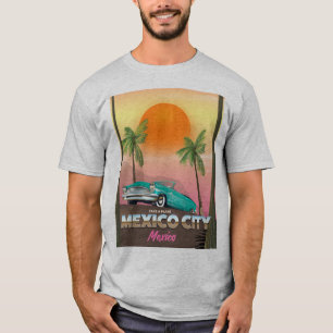 Camiseta Cidade do México, poster de feriado no méxico