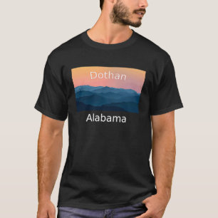 Camiseta Cidade do pôr do sol da montanha do Dothan Alabama