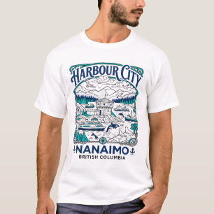 Camiseta Cidade do Porto de Nanaimo, Colúmbia Britânica, Ca