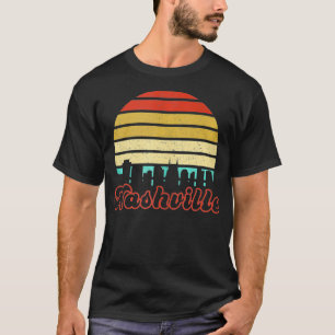Camiseta Cidade Do Tennessee Skyline Art Vintage Retro Suns
