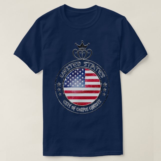 Camiseta Cidade dos Estados Unidos de Corpus Christi (Frente do Design)