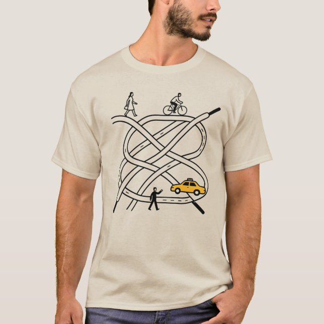 Camiseta Cidade dos Sapatos Tangidos - Arte Geeky Minimalis (Frente)