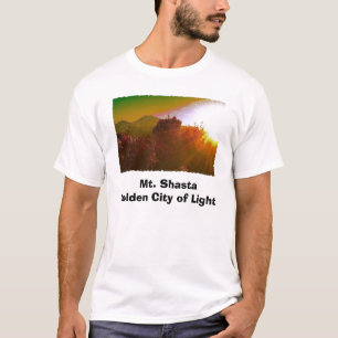 Camiseta Cidade dourada do Mt. Shasta da luz