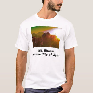 Camiseta Cidade dourada do Mt. Shasta da luz