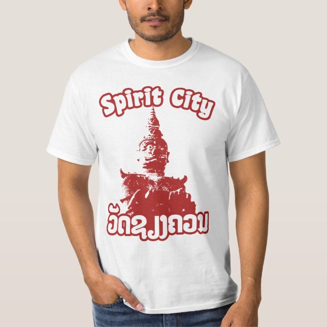 Camiseta Cidade Espírito - Wat Xieng Khuan, Vientiane, Laos (Frente)