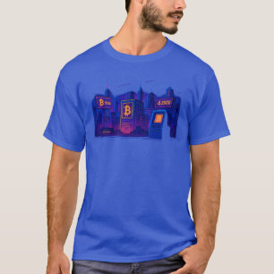 Camiseta Cidade Futurista do Bitcoin