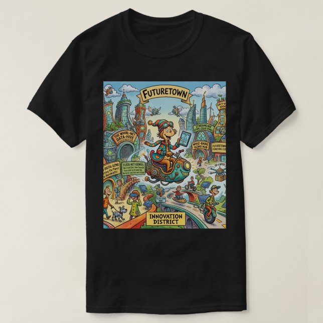 Camiseta Cidade Futuro (Frente do Design)