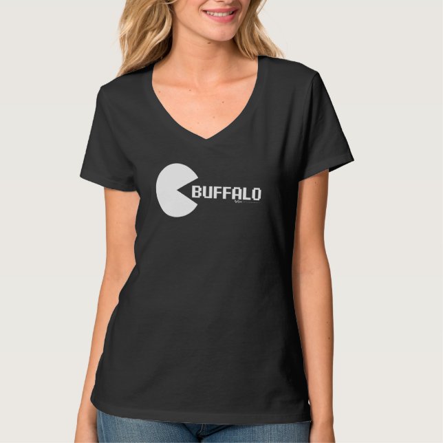 Camiseta Cidade Gamer De Buffalo 8 Bits (Frente)
