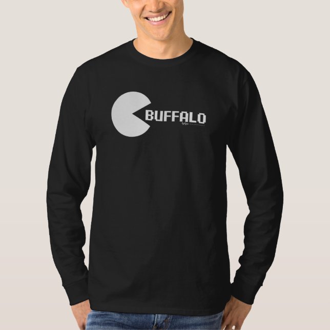 Camiseta Cidade Gamer De Buffalo 8 Bits (Frente)