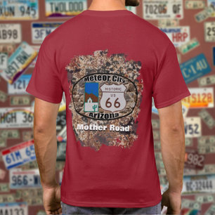 Camiseta Cidade histórica do meteoro do ~ da rota 66,