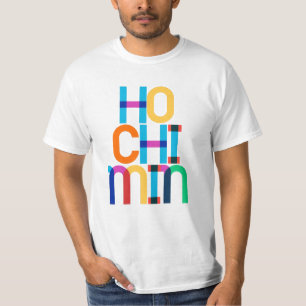 Camiseta Cidade Ho Chi Minh Vietnã Letras Pop Art