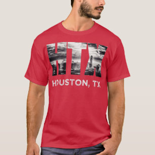 Camiseta Cidade HTX de Houston Skyline Art Centro Texas Sou