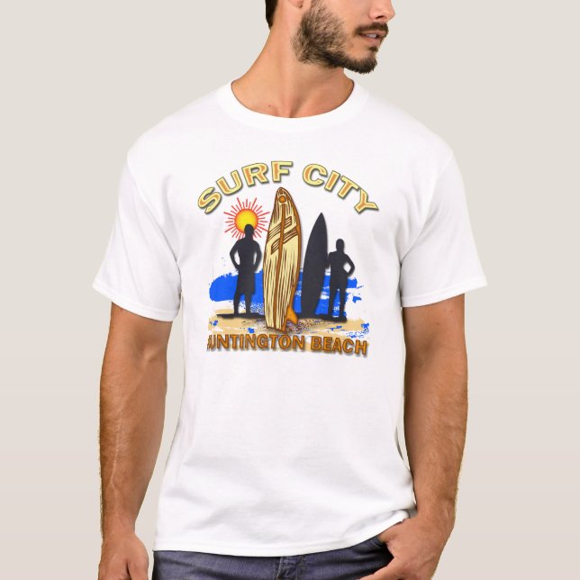 CAMISETA CIDADE HUNTINGTON BEACH DO SURF (Frente)