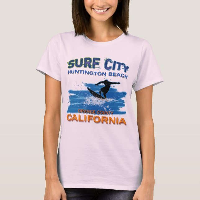 CAMISETA CIDADE HUNTINGTON BEACH DO SURF (Frente)