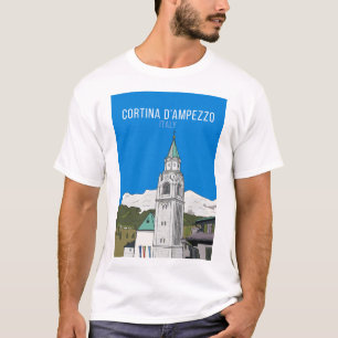 Camiseta Cidade italiana Cortina D’Ampezzo