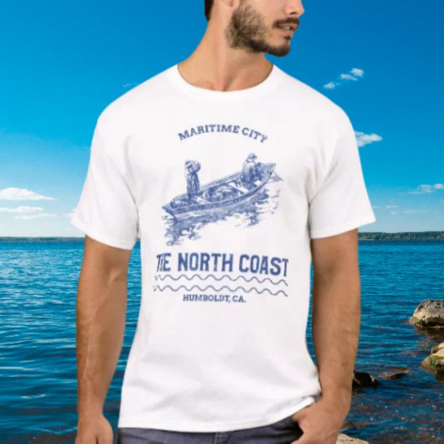 Camiseta Cidade Marítima: Linha Costeira de Humboldt (Criador carregado)