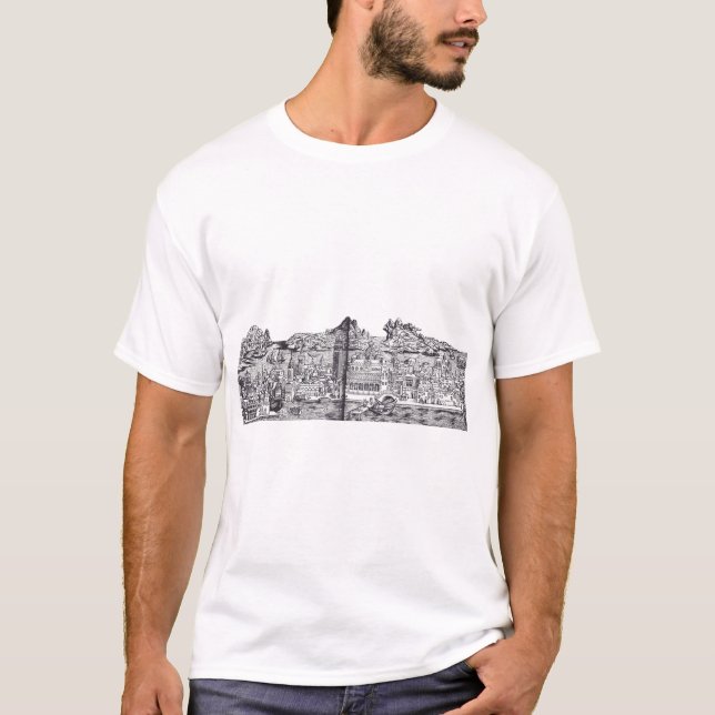 Camiseta Cidade medieval de Veneza, Itália (Frente)