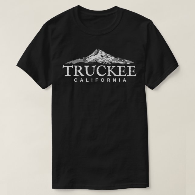 Camiseta Cidade Montanhosa de Truckee California (Frente do Design)