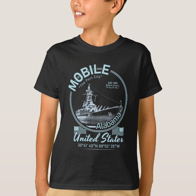 CAMISETA CIDADE MÓVEL ALABAMA - USO ALABAMA BATTLESHIP (Frente)