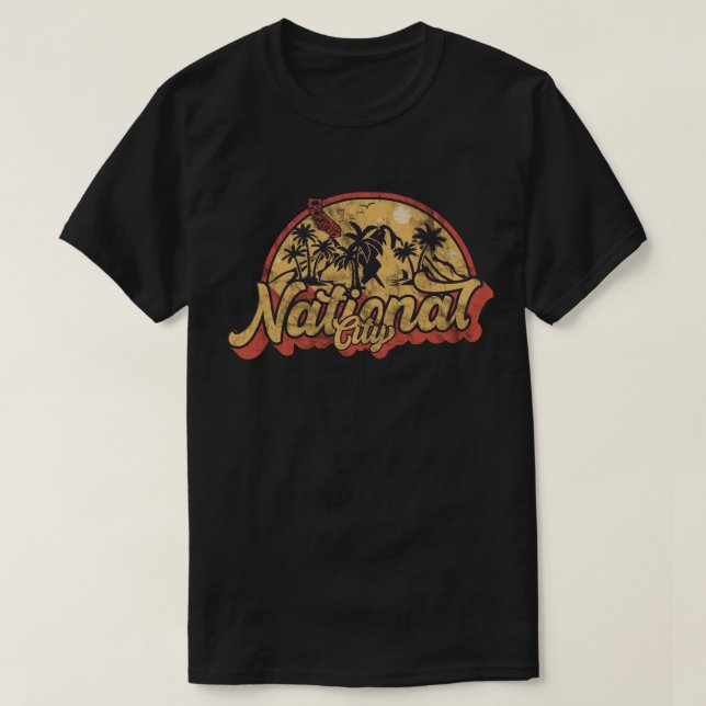 Camiseta Cidade Nacional, Califórnia (Frente do Design)