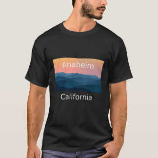 Camiseta Cidade natal do pôr do sol da Montanha Anaheim