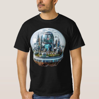 Camiseta Cidade no espaço T-Shirt
