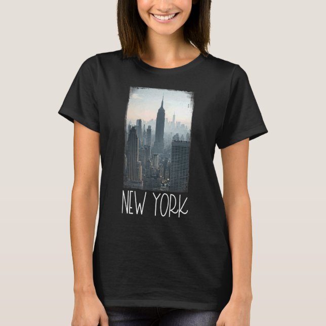 Camiseta Cidade Ny do Skyline de Nova Iorque (Frente)