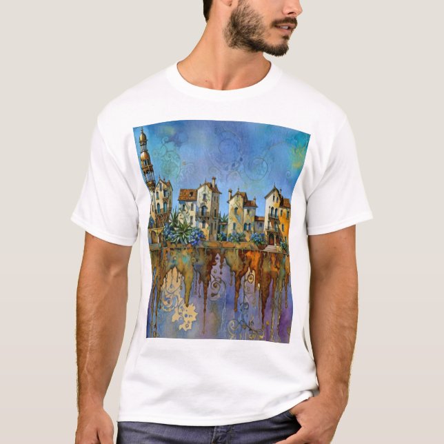 Camiseta cidade pequena divertida (Frente)