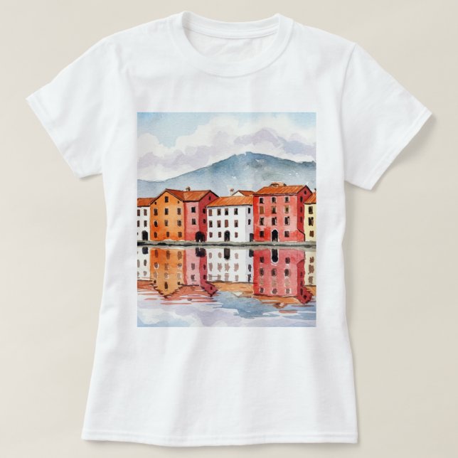 Camiseta Cidade pitoresca (Frente do Design)