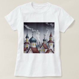 Camiseta Cidade pitoresca à noite