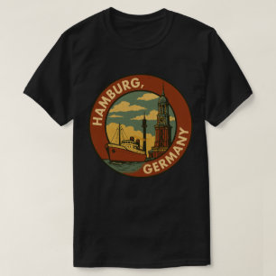 Camiseta Cidade portuária alemã de Hamburgo