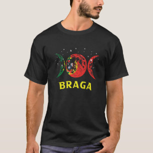 Camiseta Cidade Portuguesa Braga Bandeira Retro de Portugal