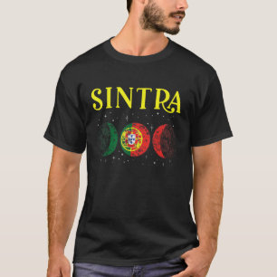 Camiseta Cidade Portuguesa de Sintra Bandeira Retro de Port